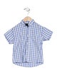 Oscar de la Renta Toddler Boys' Patterned Short Sleeve Button Up