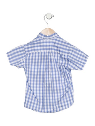 Oscar de la Renta Toddler Boys' Patterned Short Sleeve Button Up