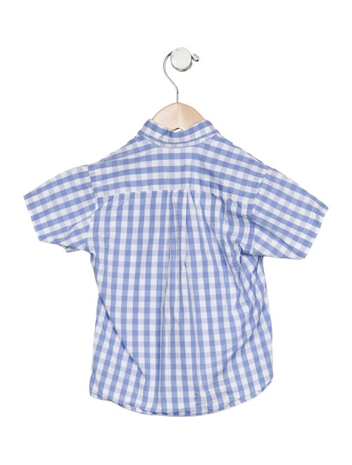 Oscar de la Renta Toddler Boys' Patterned Short Sleeve Button Up