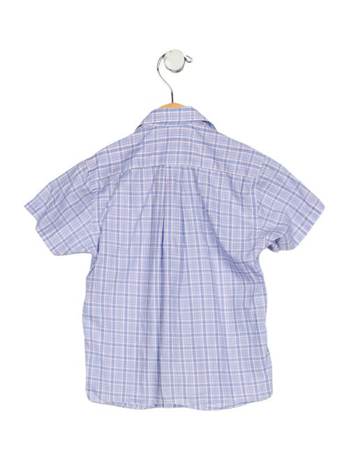 Oscar de la Renta Toddler Boys' Patterned Short Sleeve Button Up