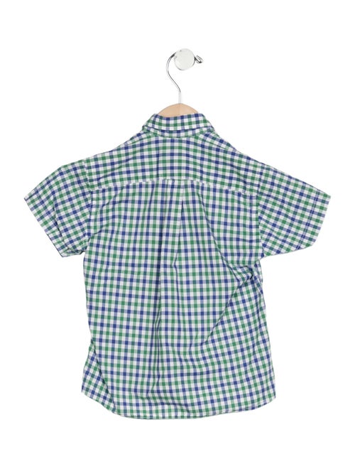Oscar de la Renta Toddler Boys' Patterned Short Sleeve Button Up