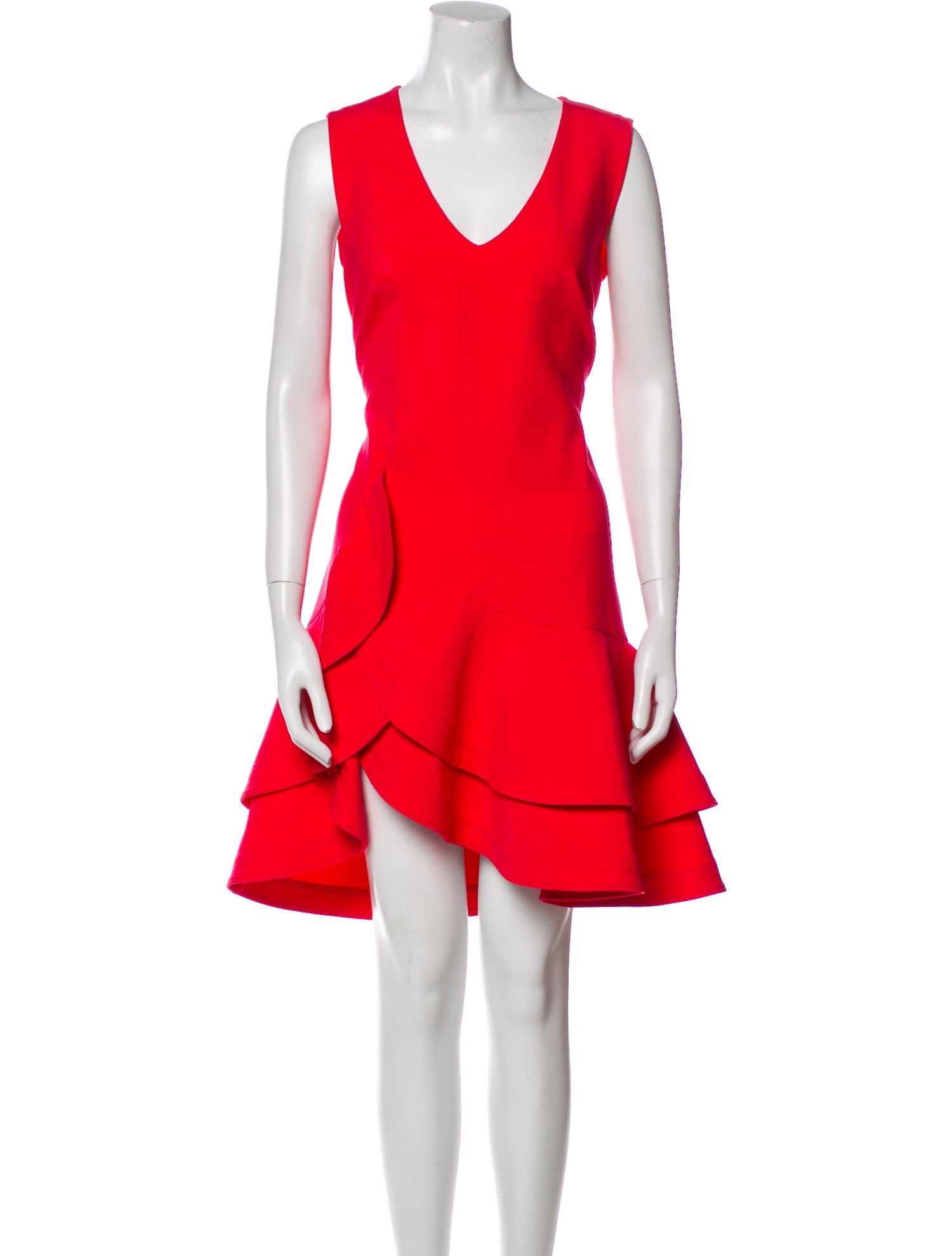 Oscar de la Renta Virgin Wool Knee-Length Dress