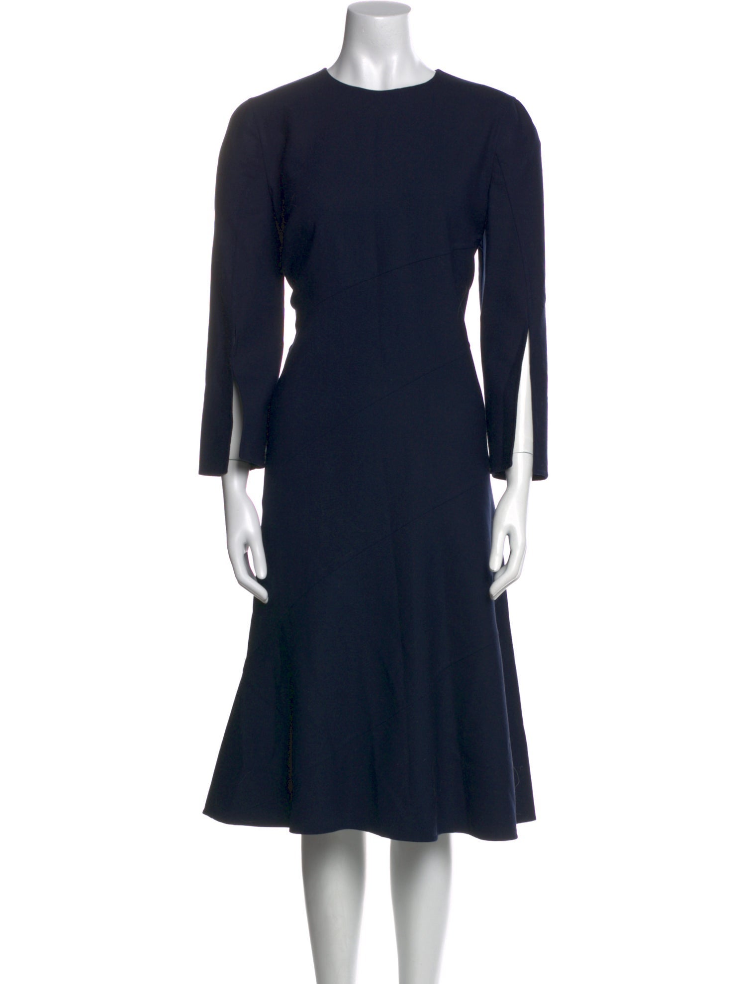 Oscar de la Renta Wool Midi Length Dress