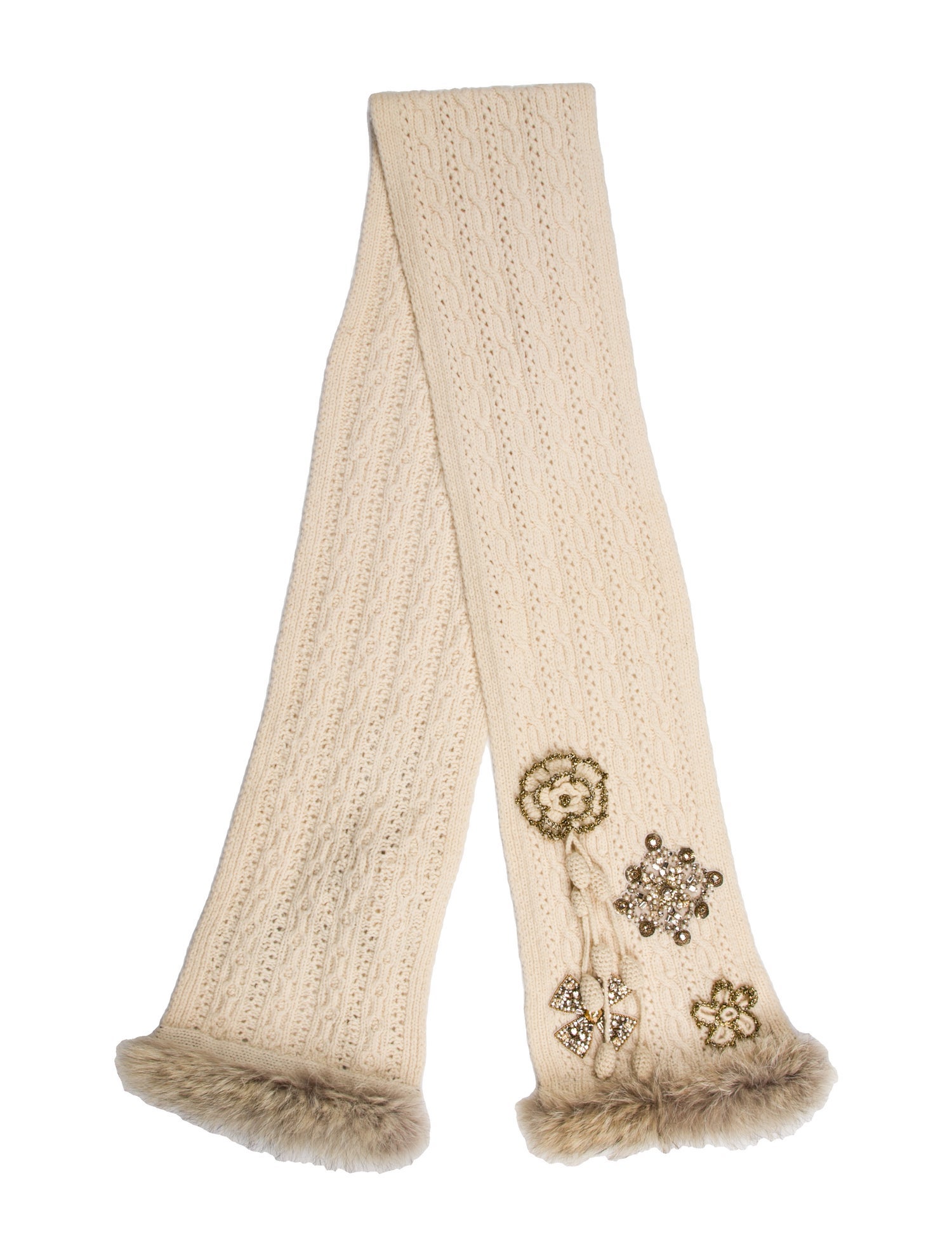 Oscar de la Renta Cashmere Vintage Scarf