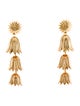 Oscar de la Renta Tiered Flower Clip-On Earrings