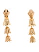 Oscar de la Renta Tiered Flower Clip-On Earrings