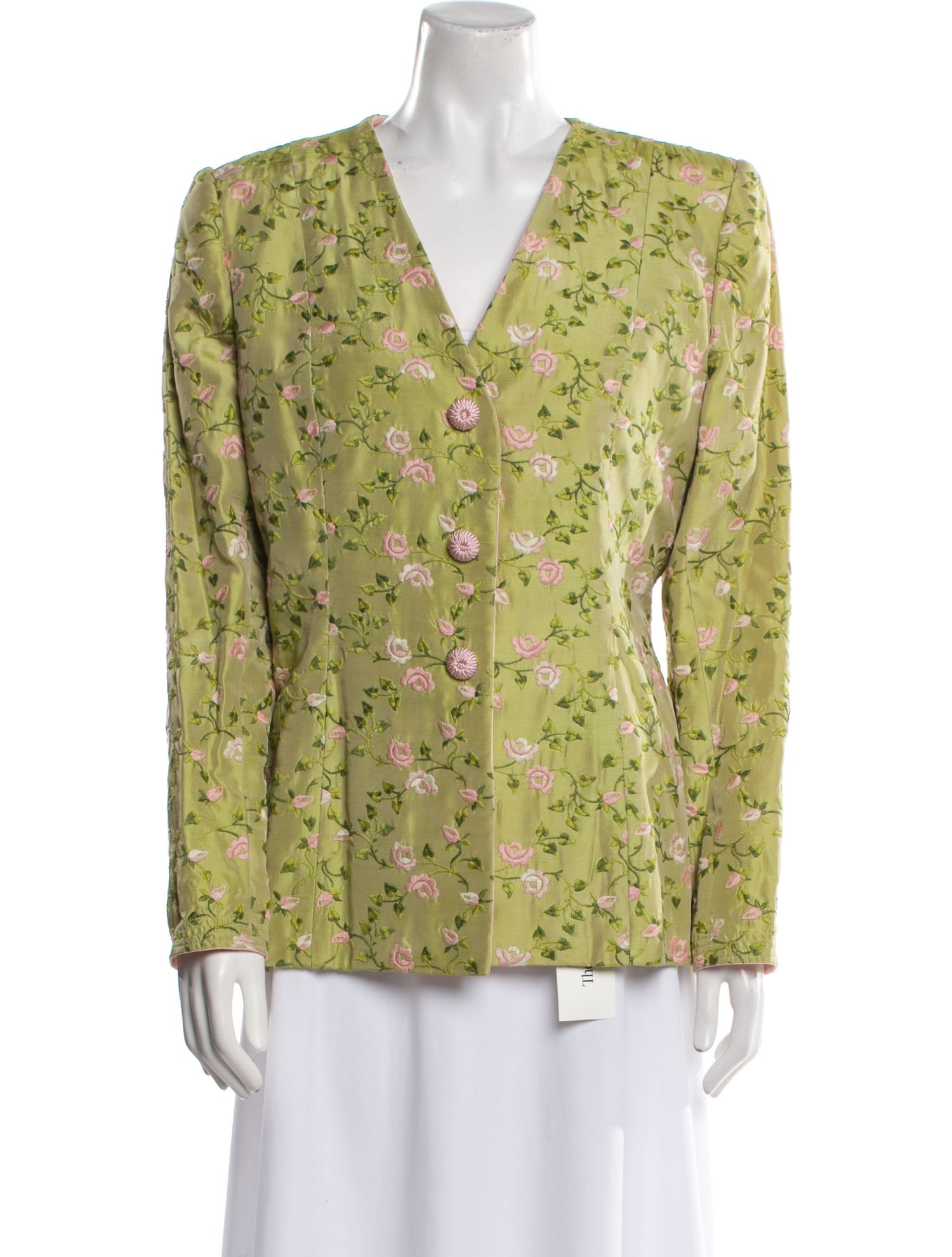 Oscar de la Renta Floral Print Blazer