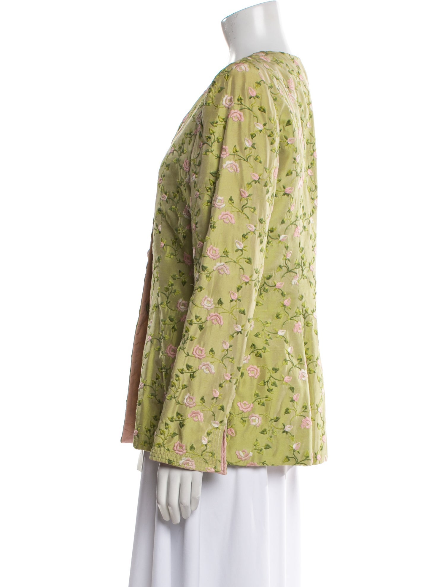 Oscar de la Renta Floral Print Blazer