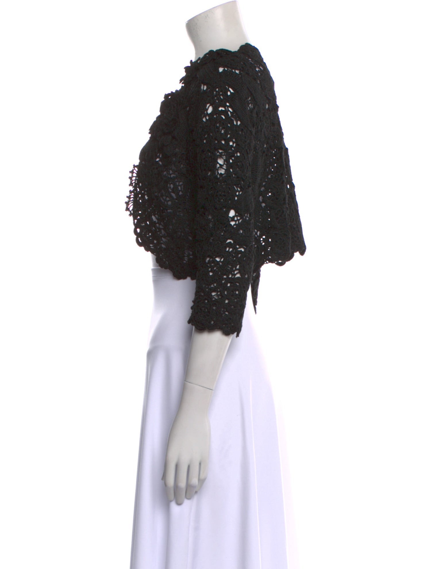 Oscar de la Renta Silk Scoop Neck Sweater