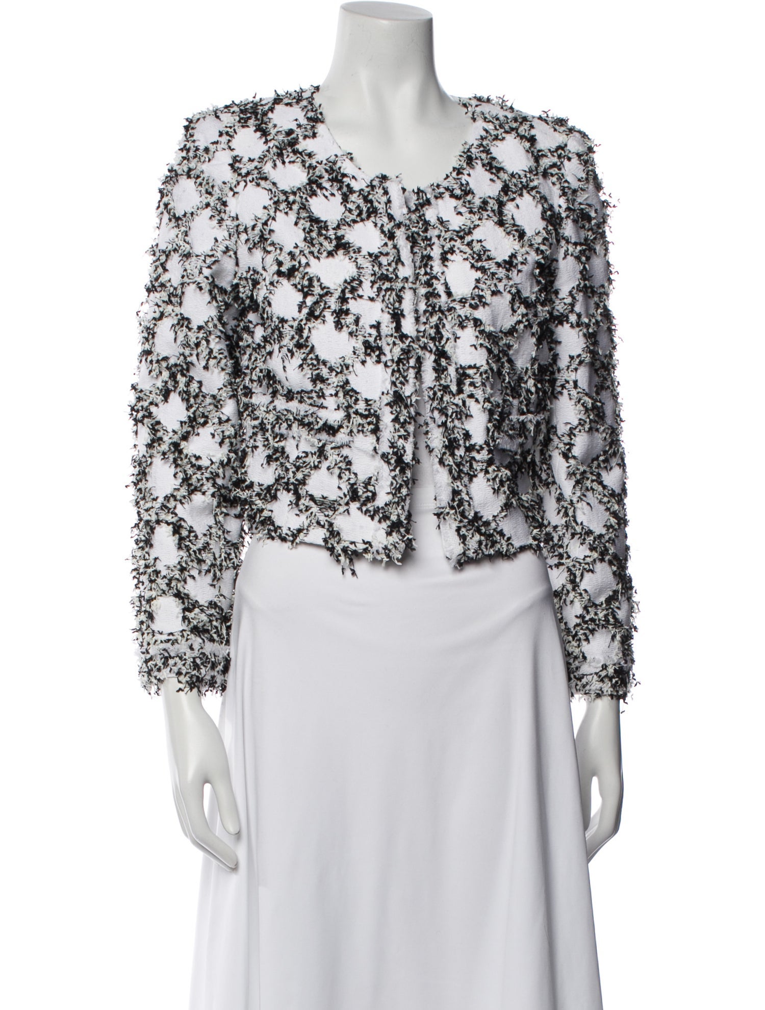 Oscar de la Renta Nylon Floral Print Evening Jacket