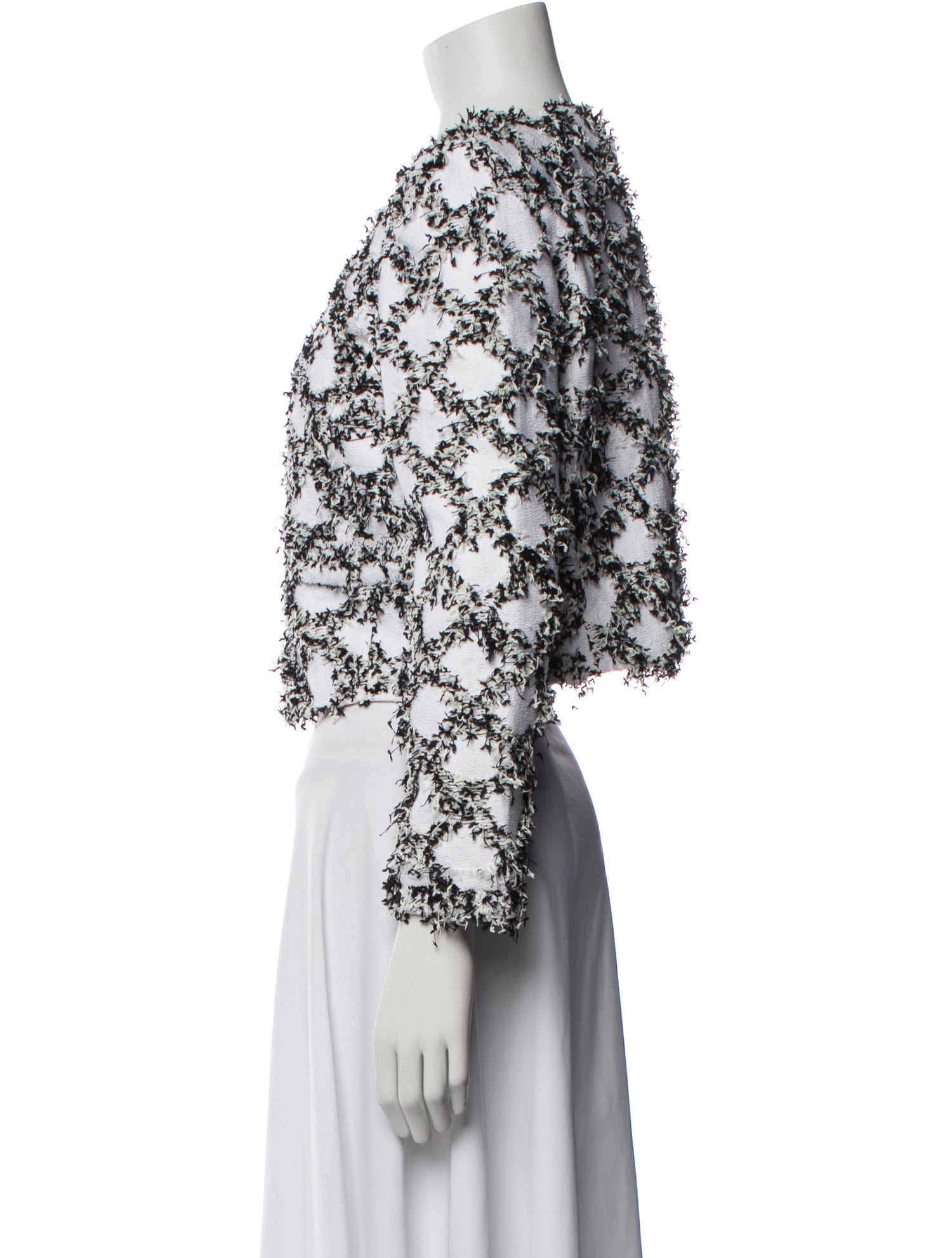 Oscar de la Renta Nylon Floral Print Evening Jacket