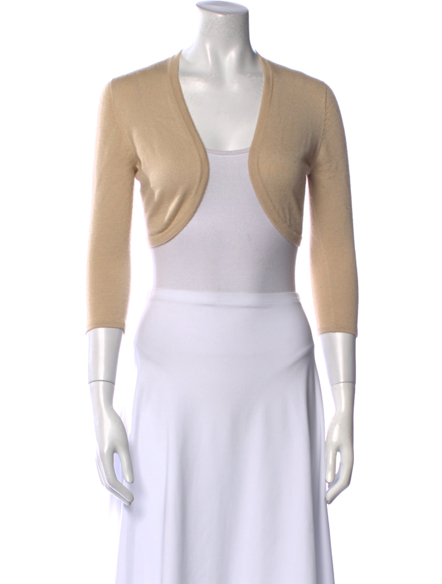 Oscar de la Renta Cashmere Open Front Sweater