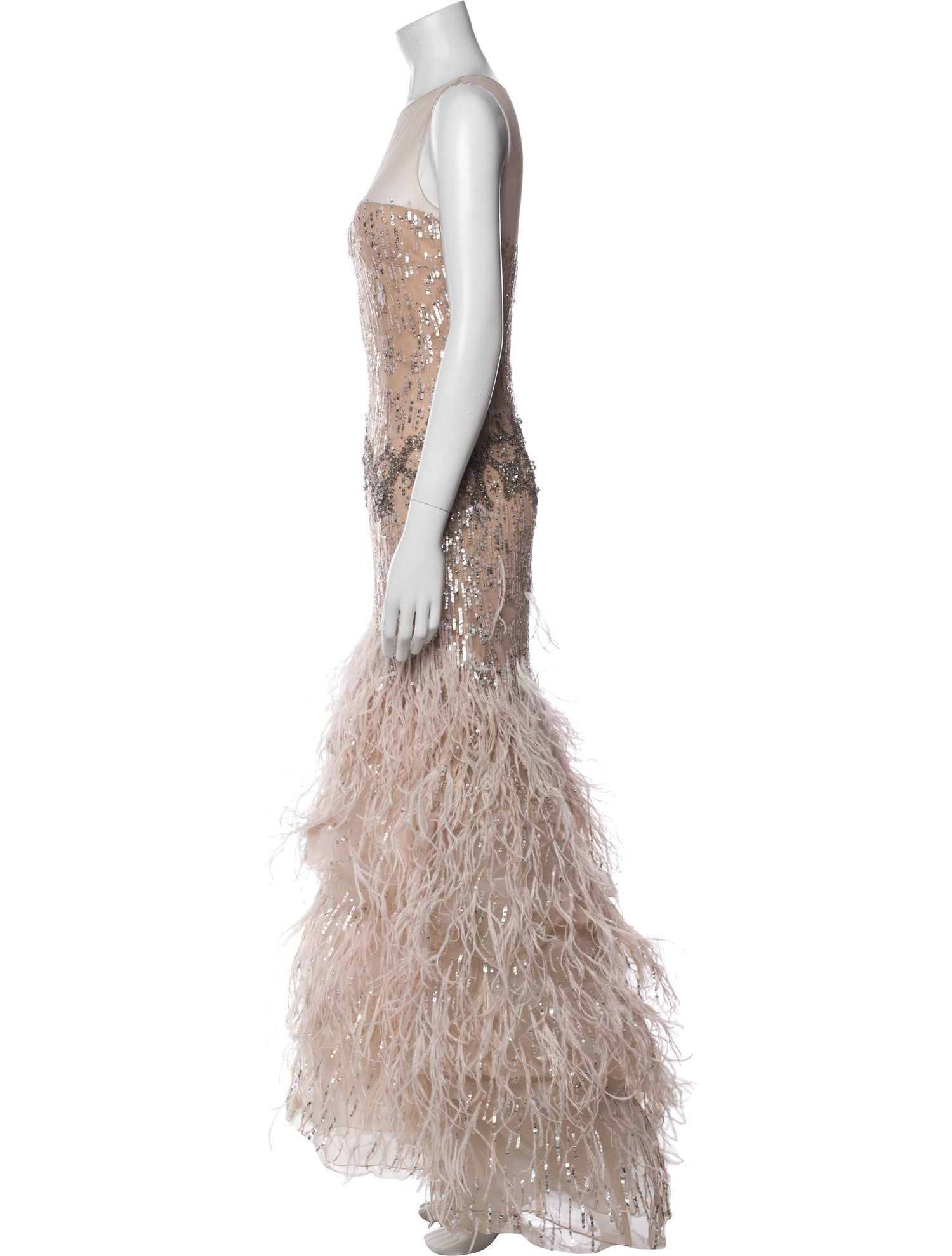 Oscar de la Renta Lace Pattern Long Dress