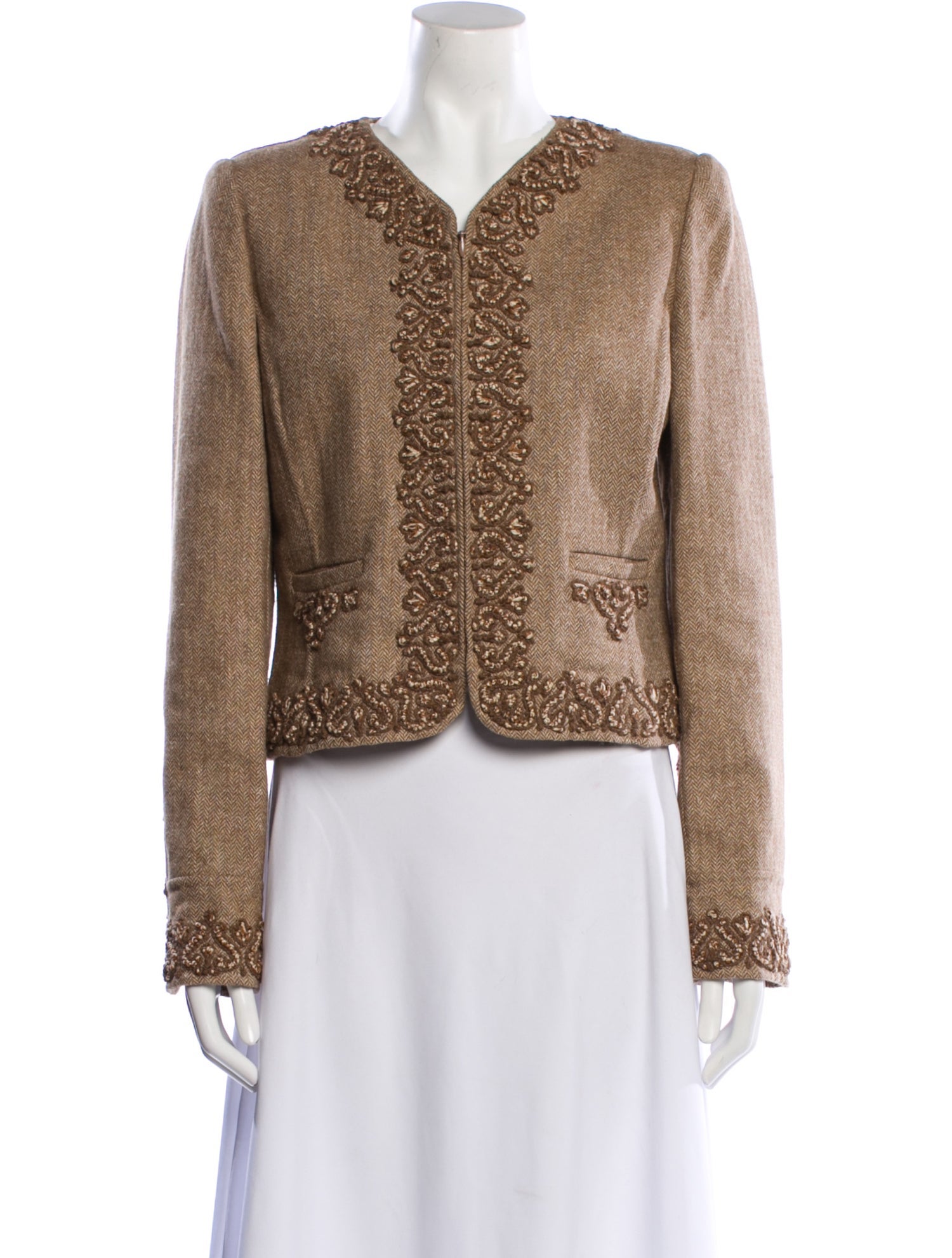 Oscar de la Renta Wool Evening Jacket