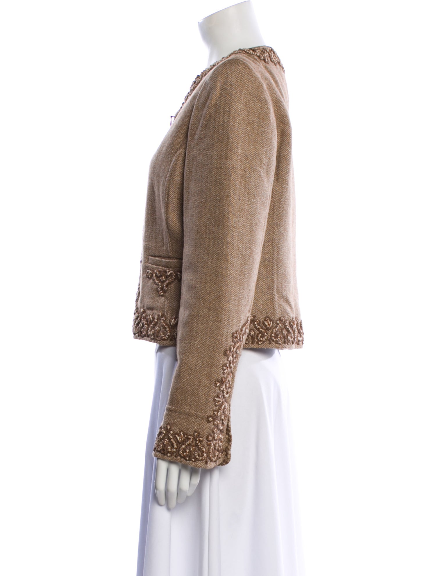 Oscar de la Renta Wool Evening Jacket