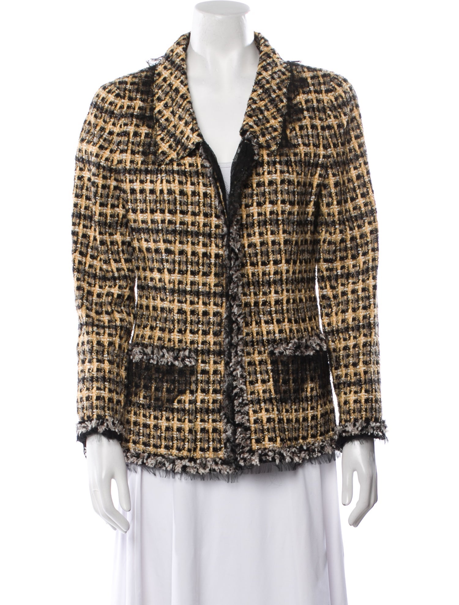 Oscar de la Renta 2010 Tweed Pattern Blazer