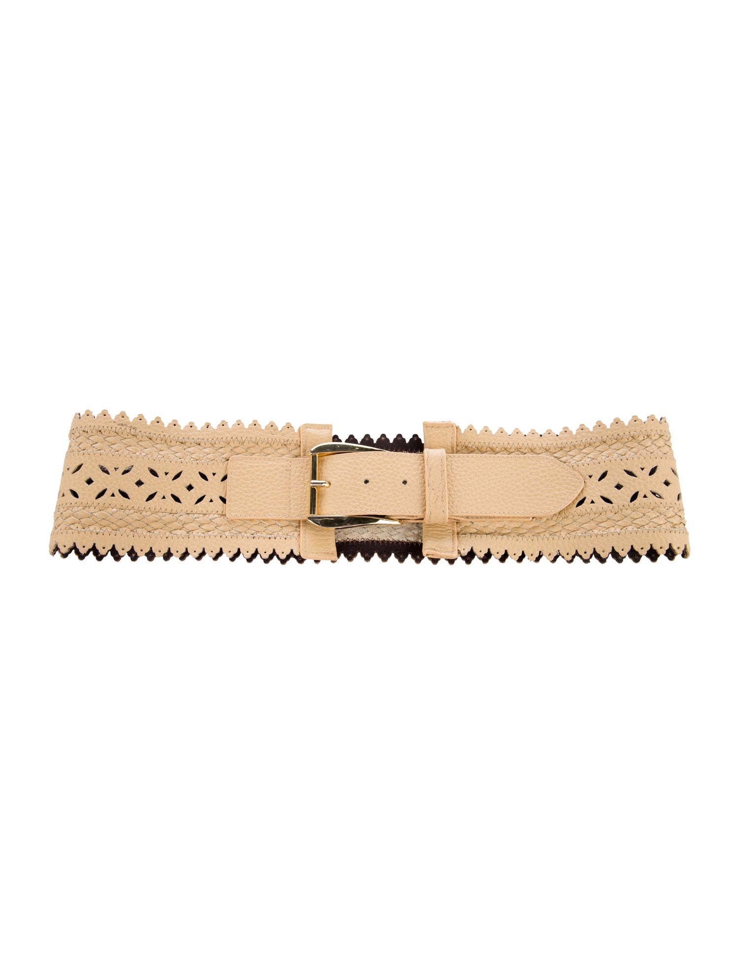Oscar de la Renta Wide Leather Waist Belt