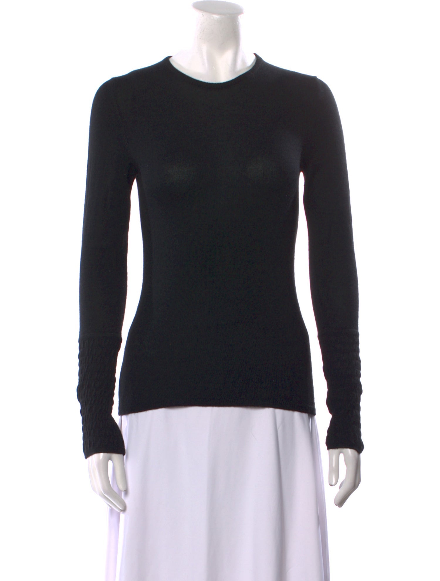 Oscar de la Renta Wool Crew Neck Sweater