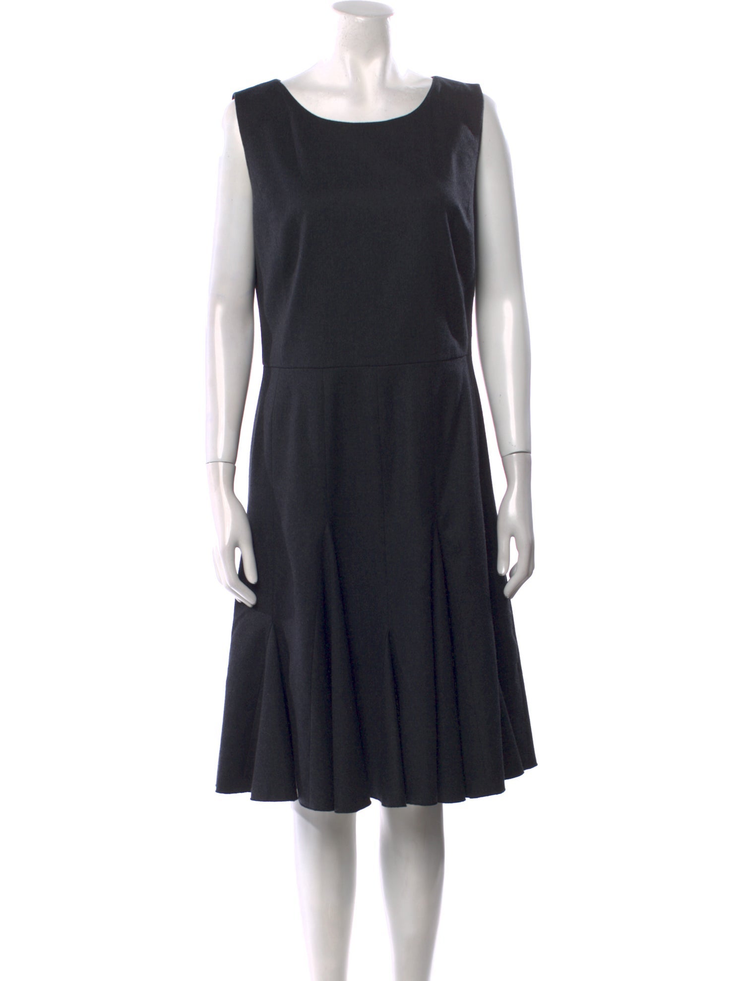 Oscar de la Renta Wool Midi Length Dress