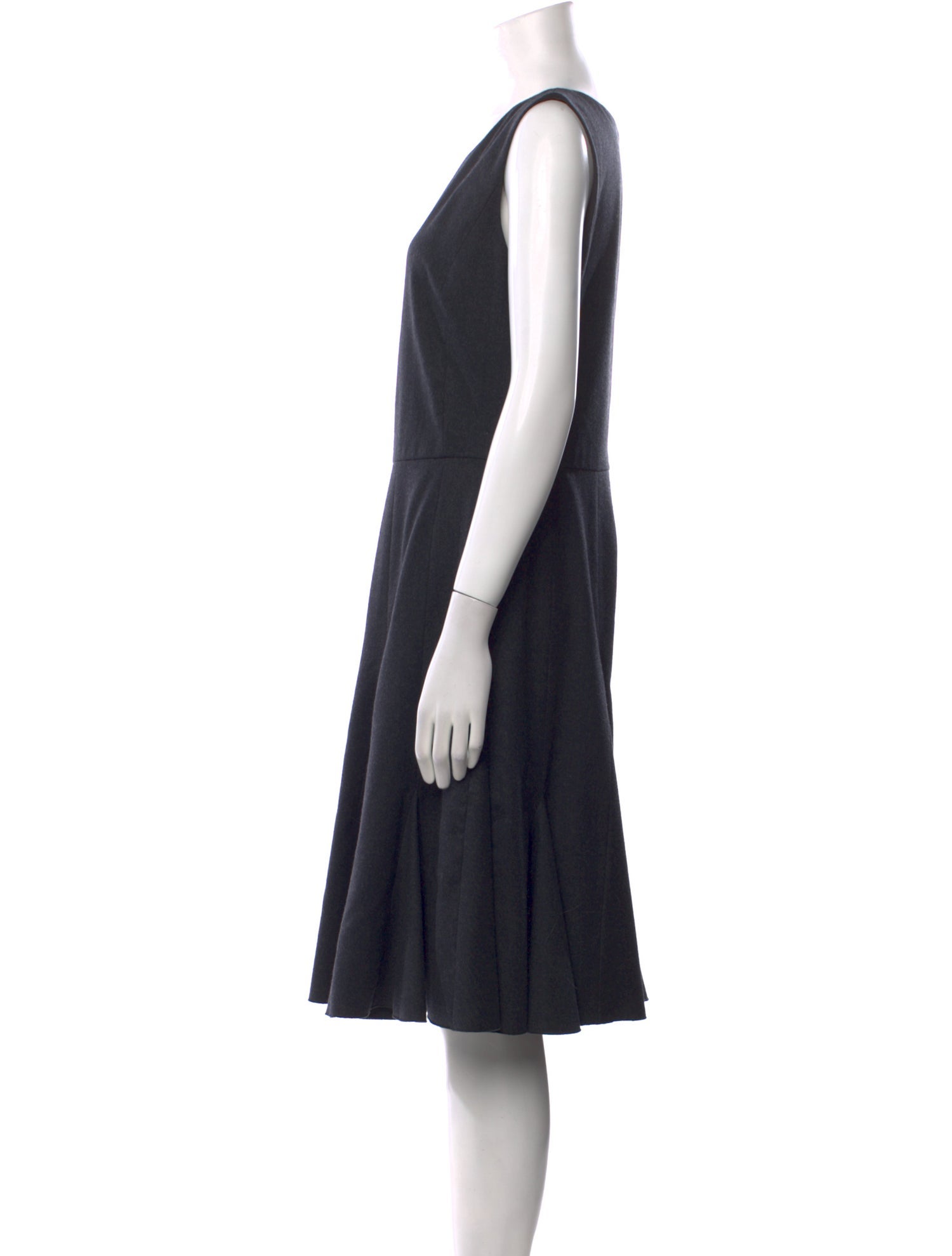 Oscar de la Renta Wool Midi Length Dress