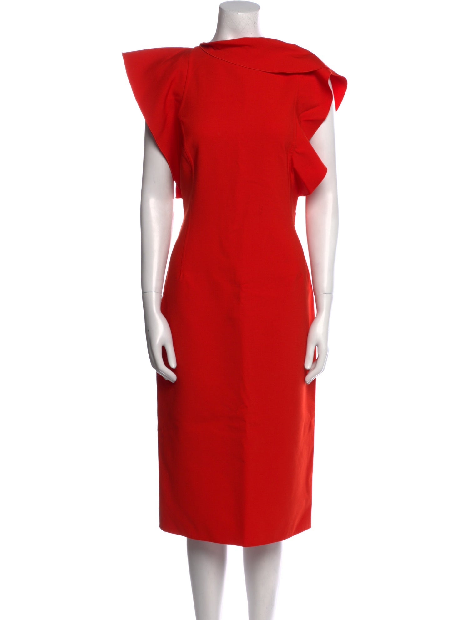 Oscar de la Renta Virgin Wool Midi Length Dress w/ Tags