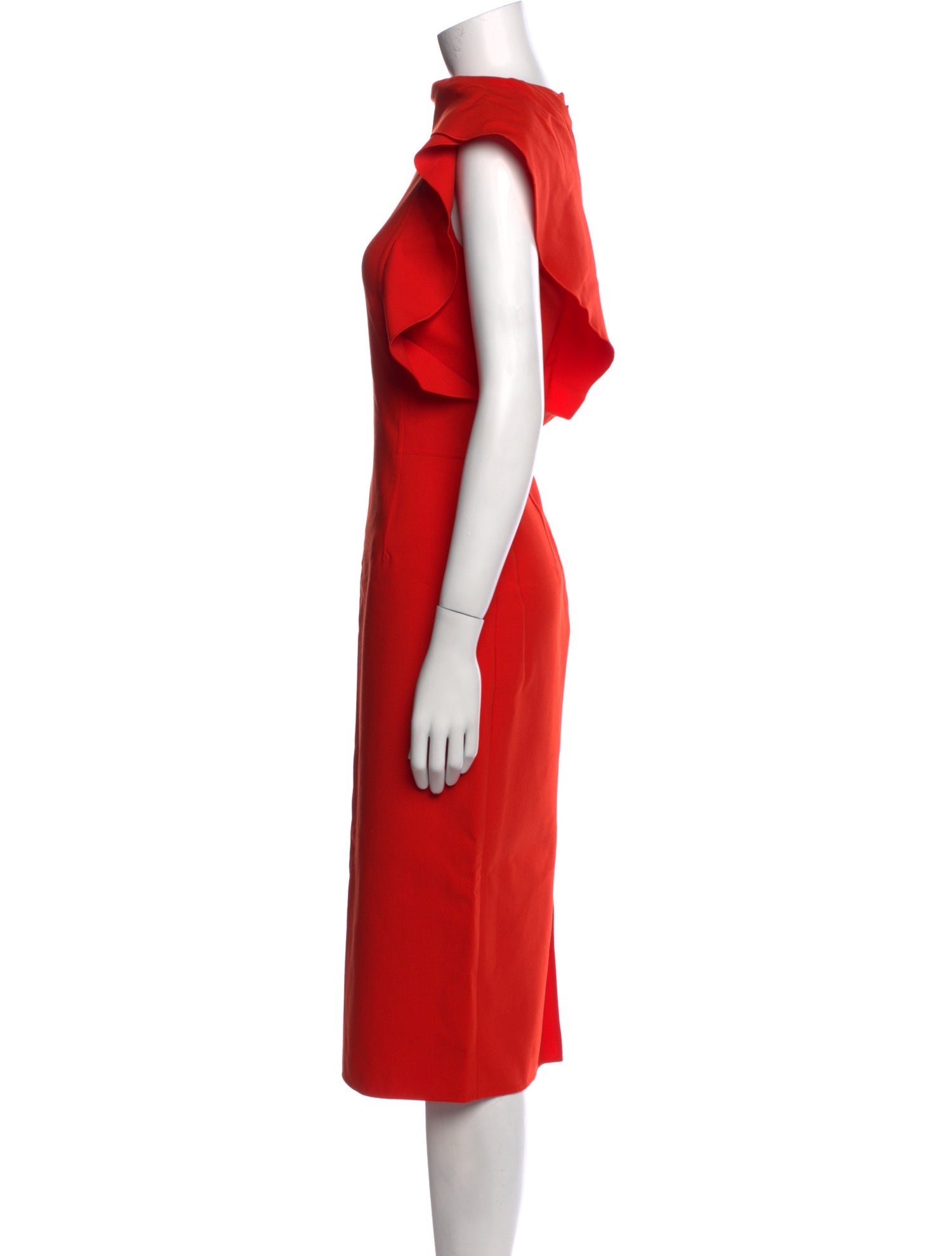 Oscar de la Renta Virgin Wool Midi Length Dress w/ Tags