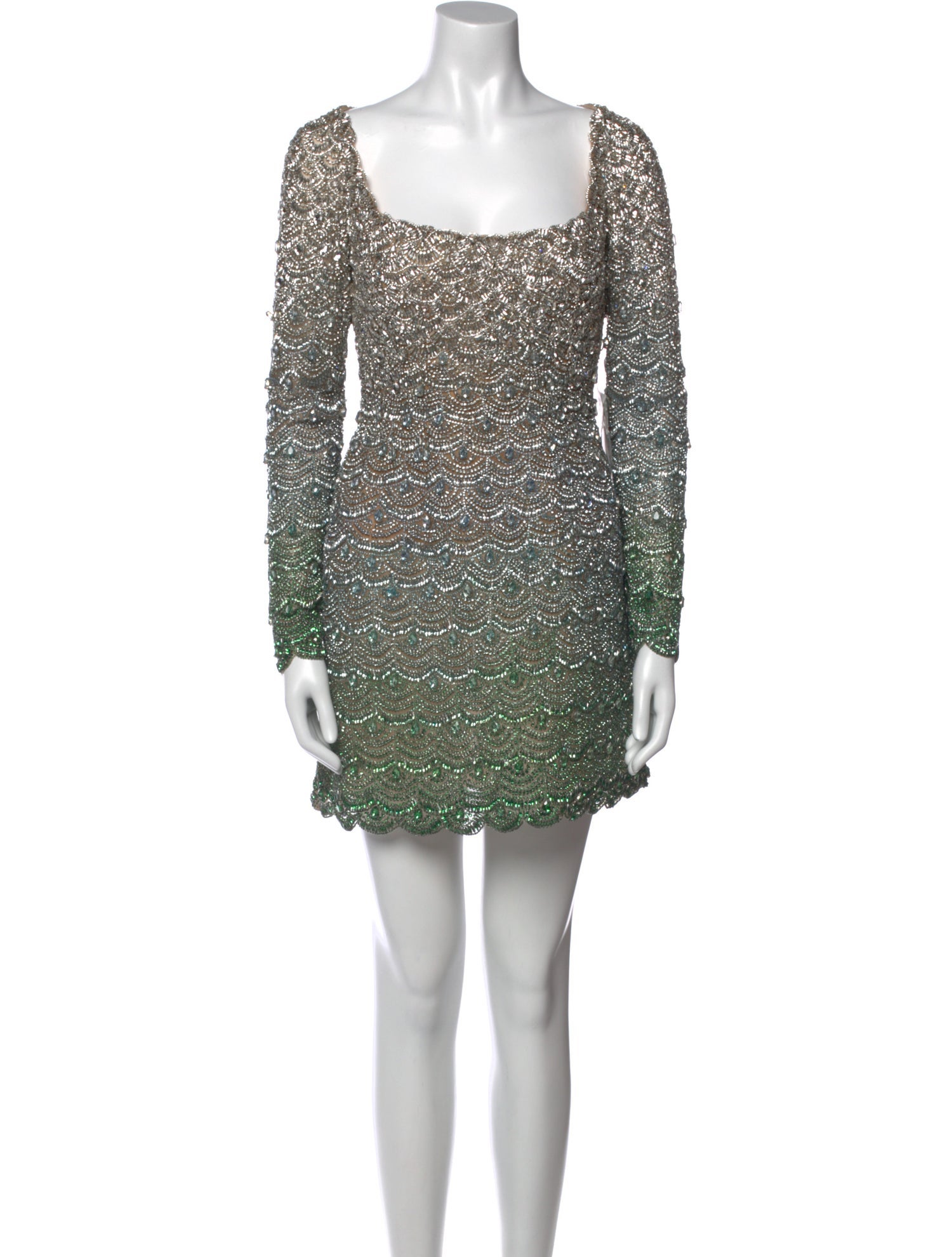 Oscar de la Renta Square Neckline Mini Dress w/ Tags