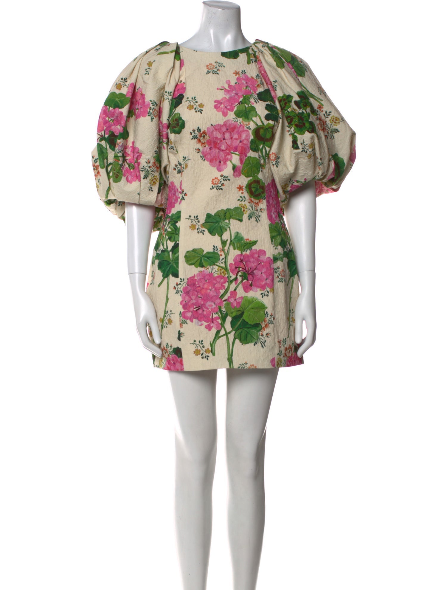 Oscar de la Renta Floral Print Mini Dress