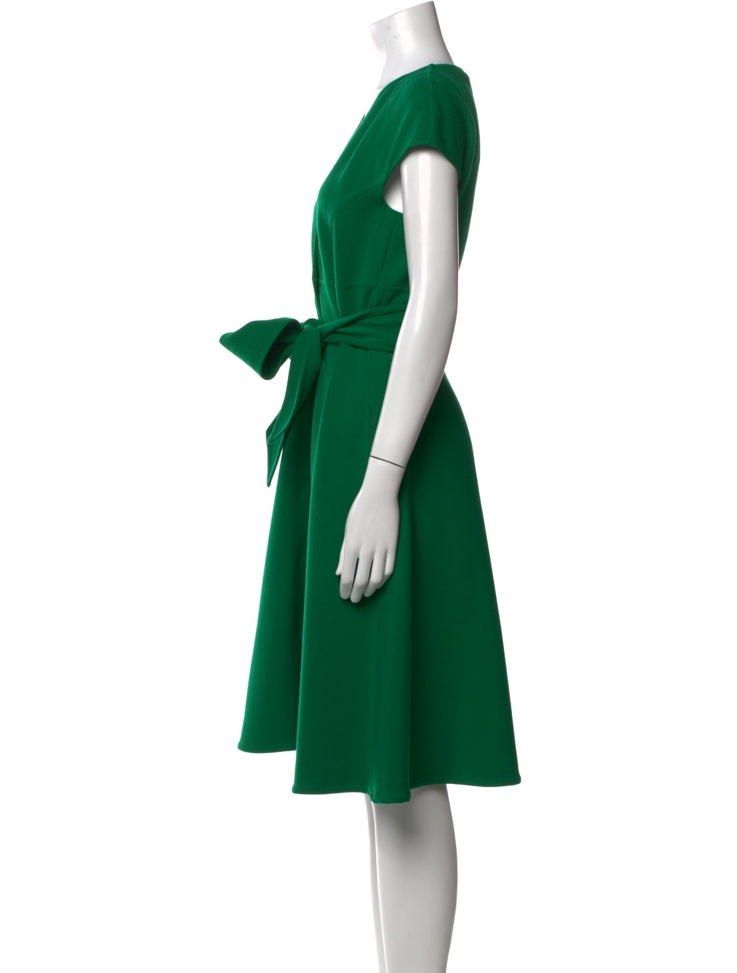 Oscar de la Renta Virgin Wool Midi Length Dress
