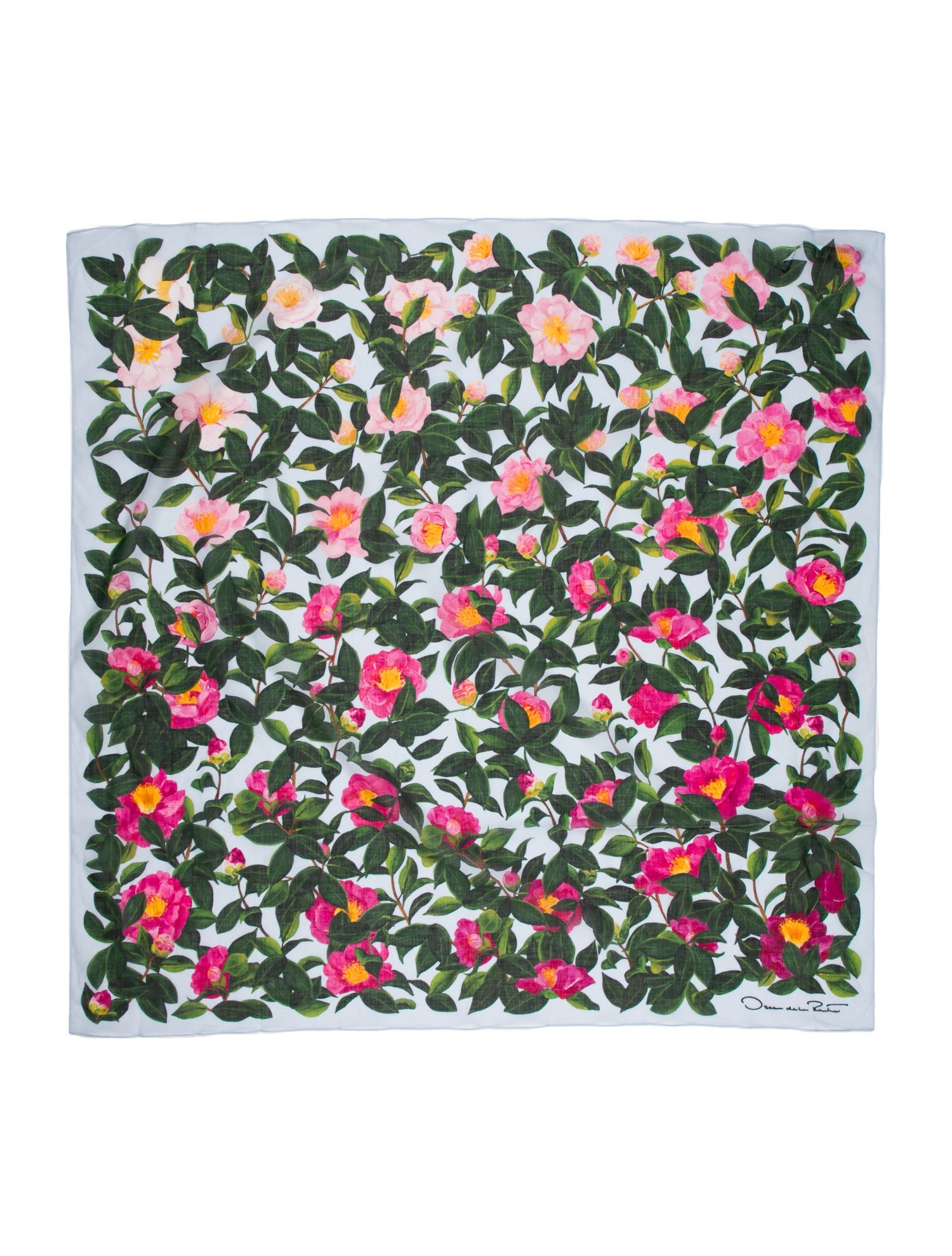 Oscar de la Renta Silk Floral Print Scarf