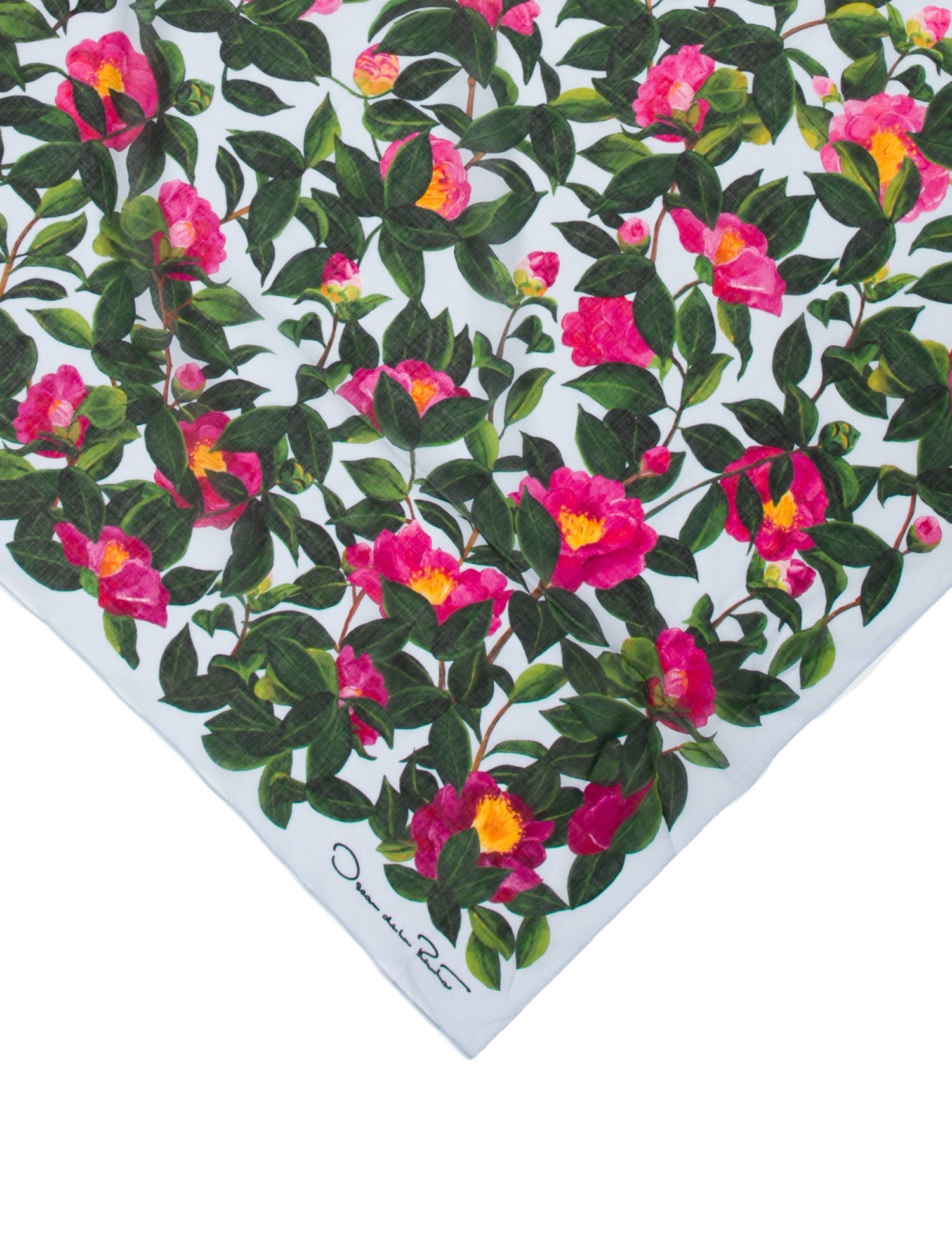 Oscar de la Renta Silk Floral Print Scarf