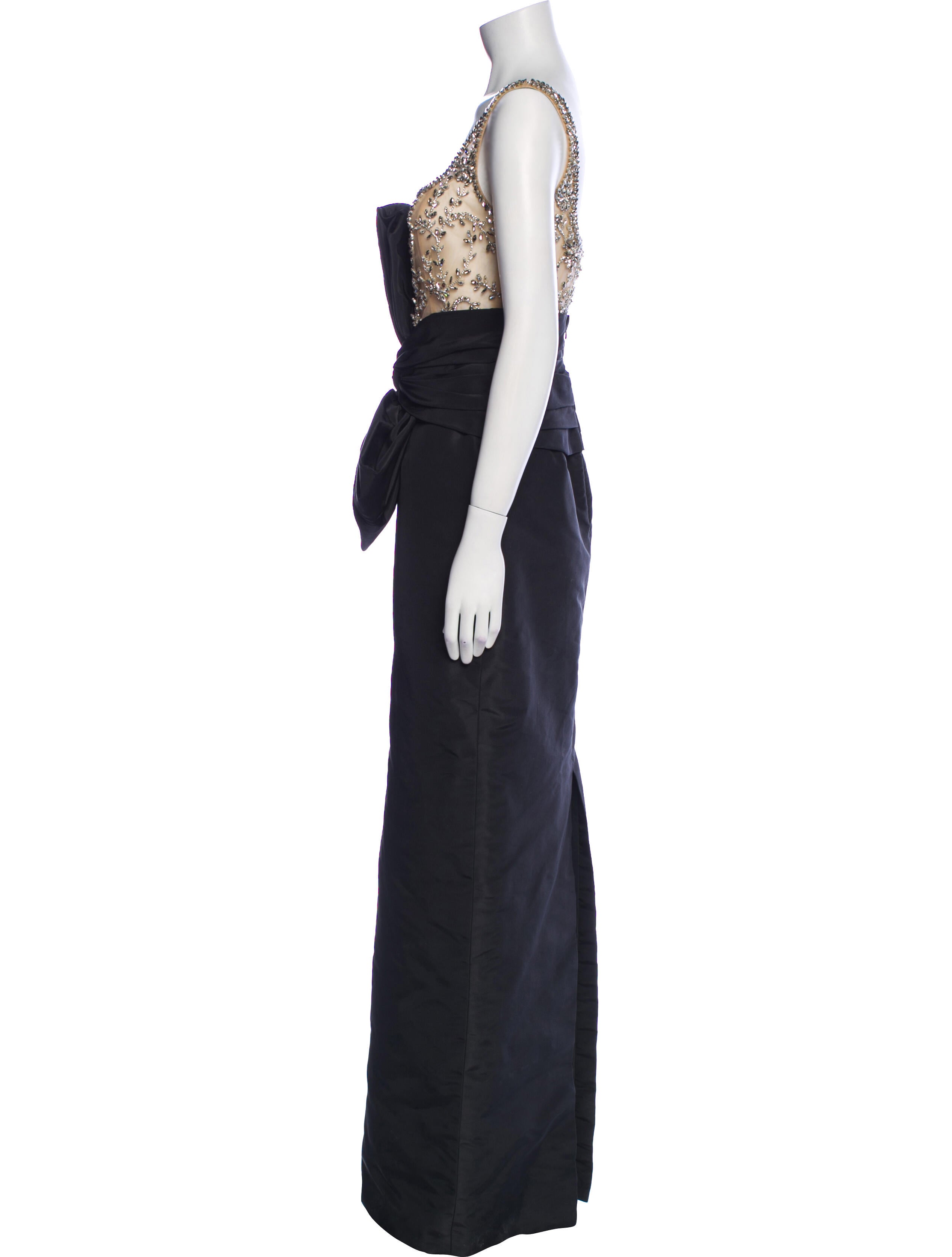 Oscar de la Renta Square Neckline Long Dress w/ Tags
