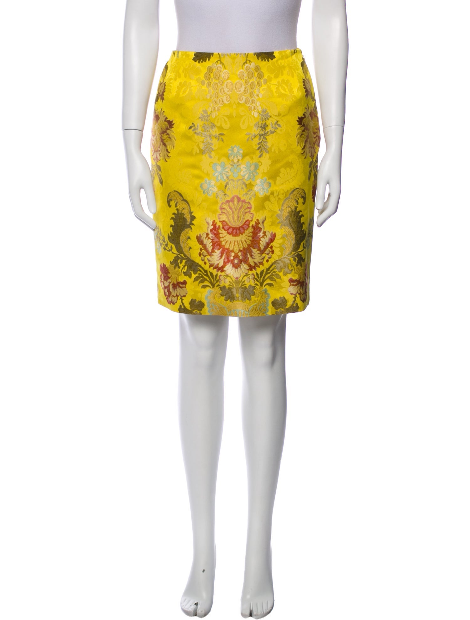 Oscar de la Renta Silk Knee-Length Skirt