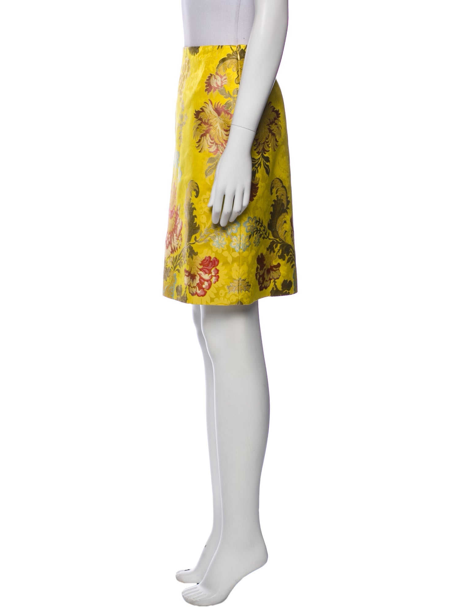 Oscar de la Renta Silk Knee-Length Skirt