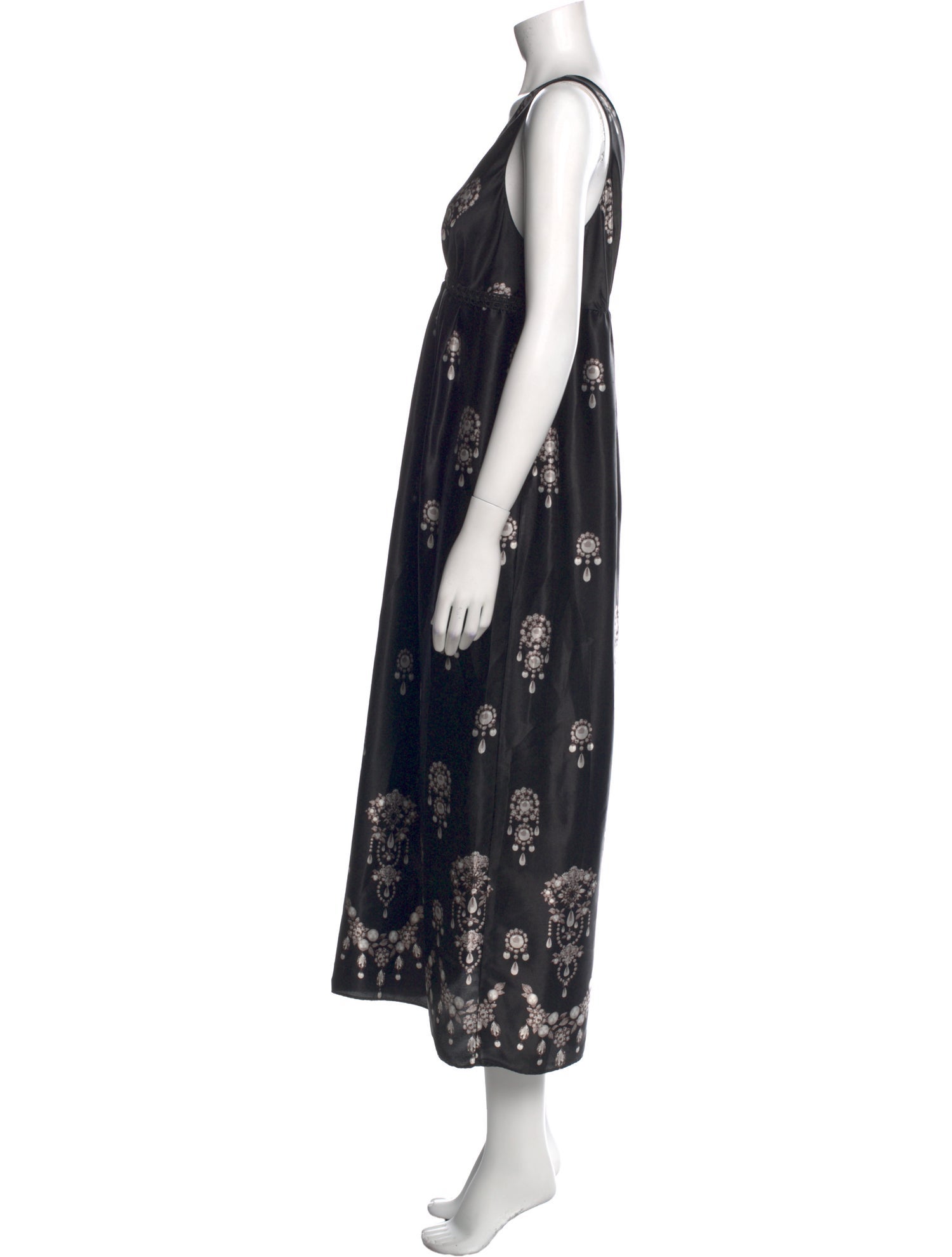 Oscar de la Renta Printed Long Dress