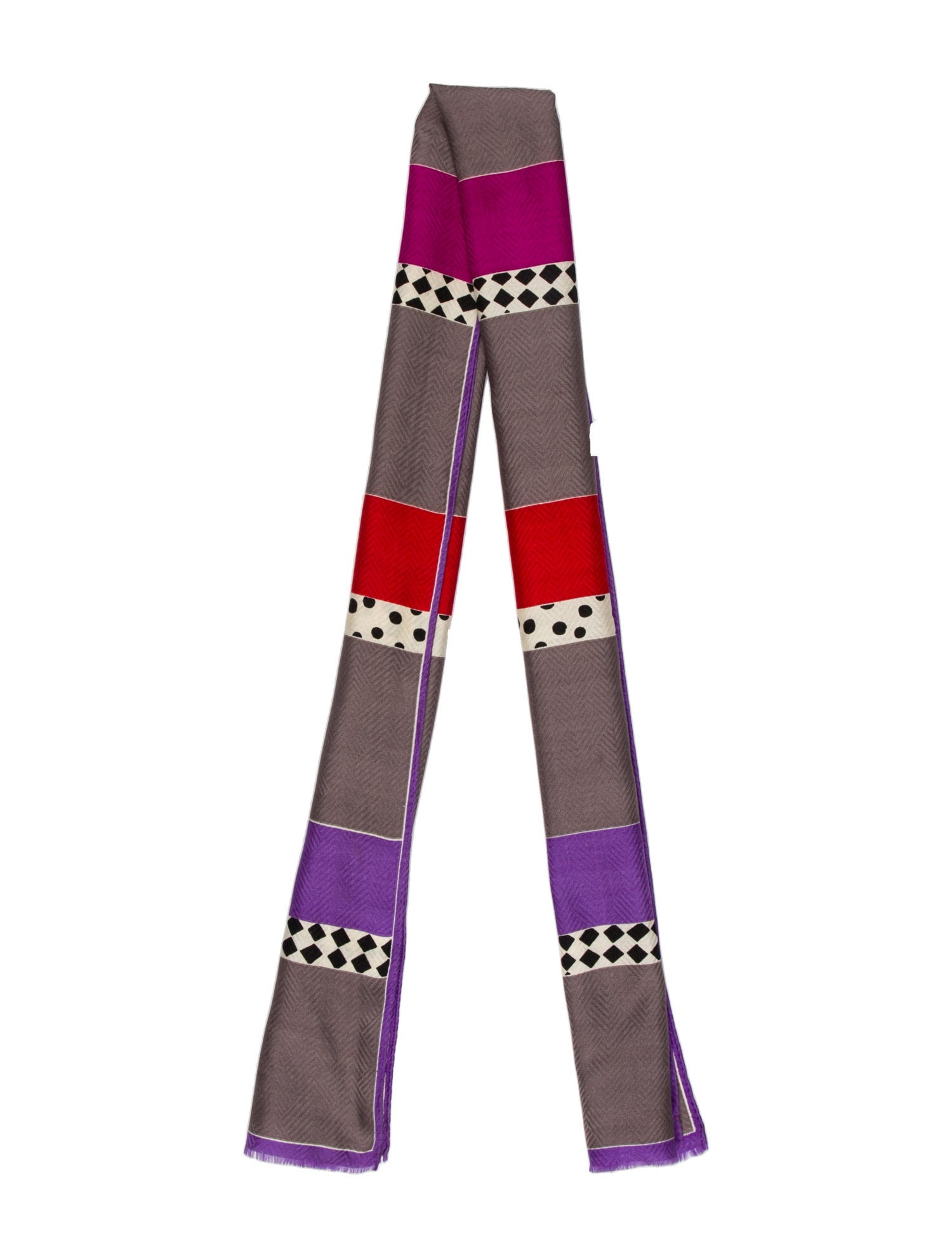 Oscar de la Renta Silk Striped Scarf