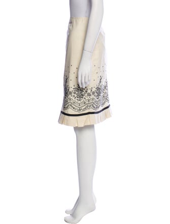 Oscar de la Renta Printed Knee-Length Skirt