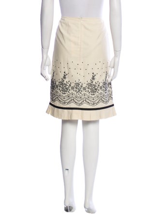 Oscar de la Renta Printed Knee-Length Skirt