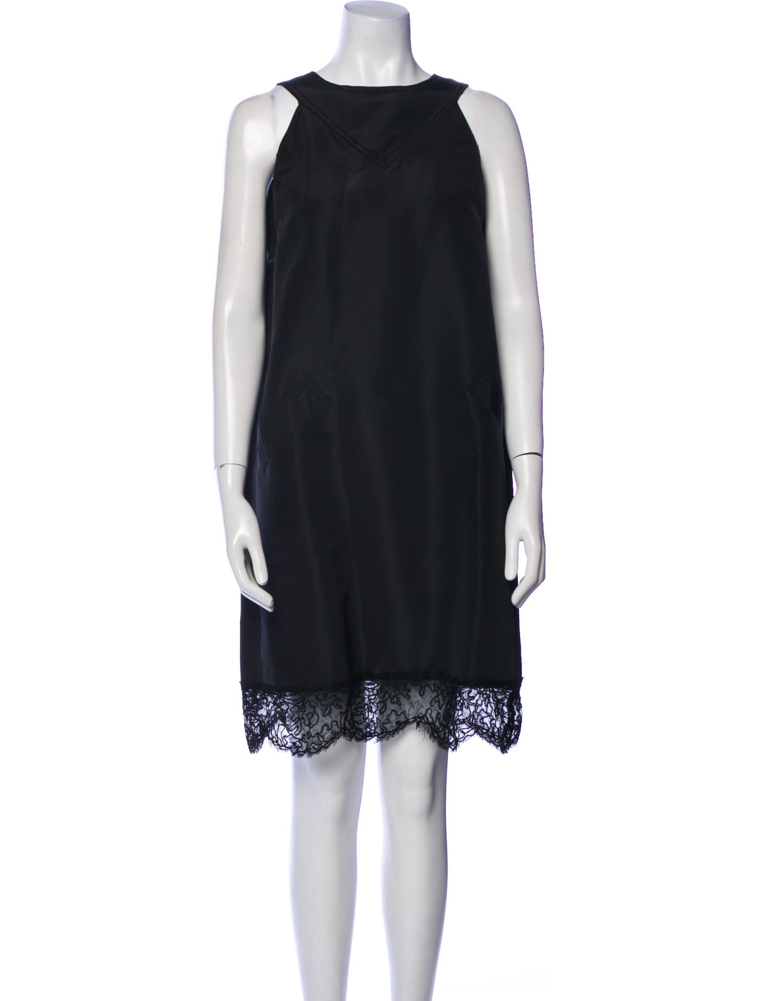 Oscar de la Renta Bateau Neckline Knee-Length Dress