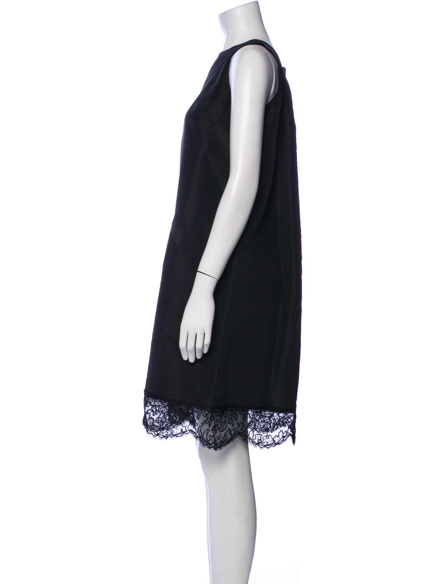 Oscar de la Renta Bateau Neckline Knee-Length Dress