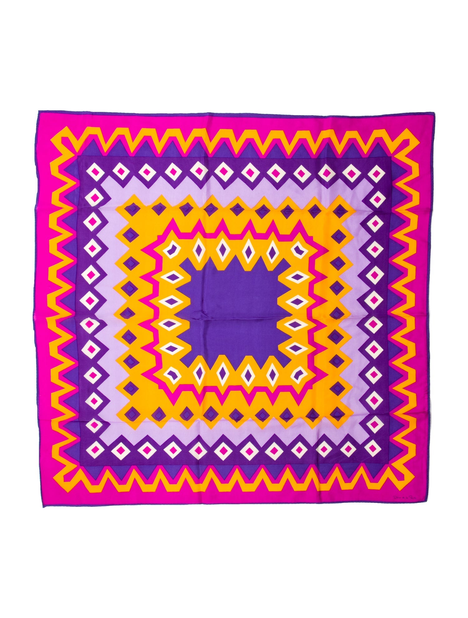 Oscar de la Renta Silk Printed Scarf