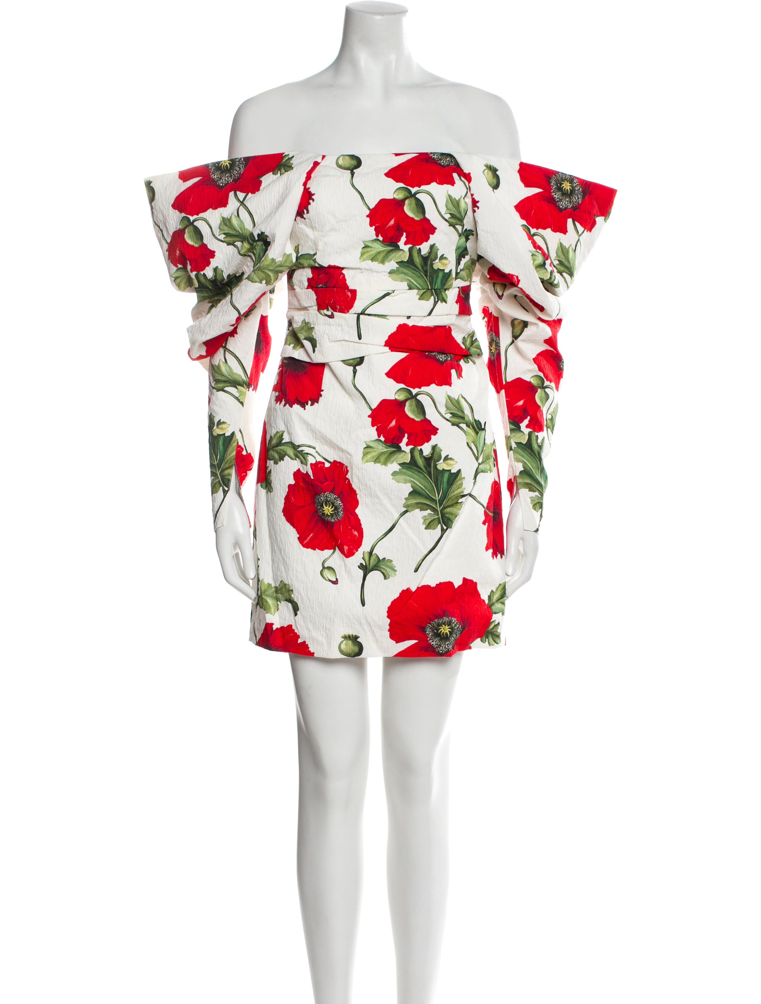 Oscar de la Renta Floral Print Knee-Length Dress w/ Tags