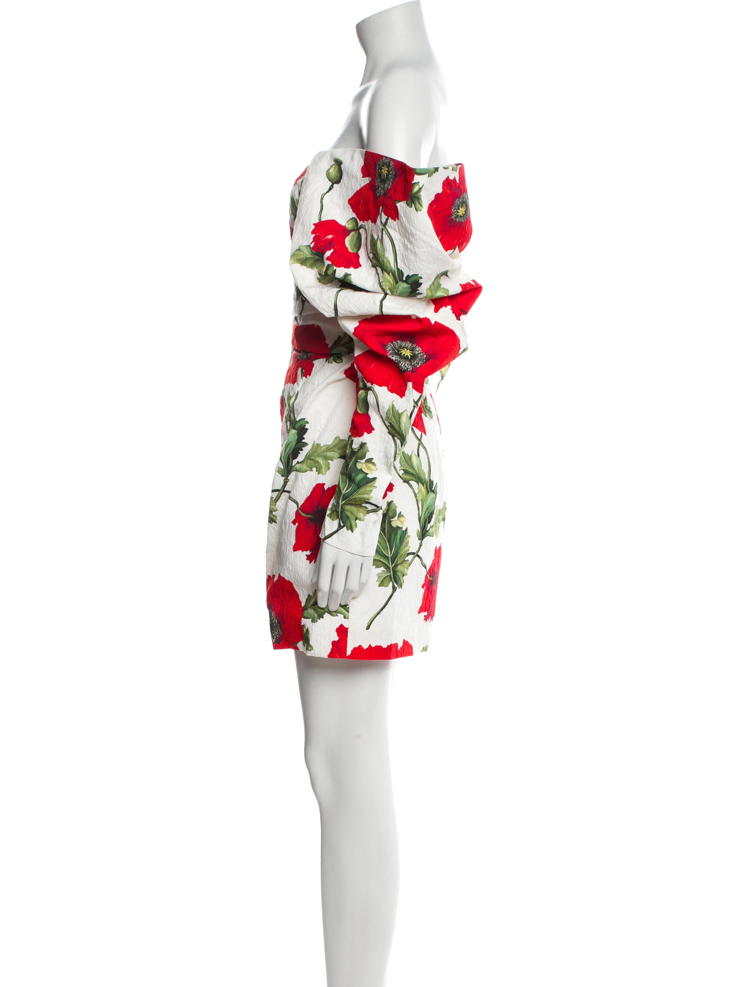 Oscar de la Renta Floral Print Knee-Length Dress w/ Tags