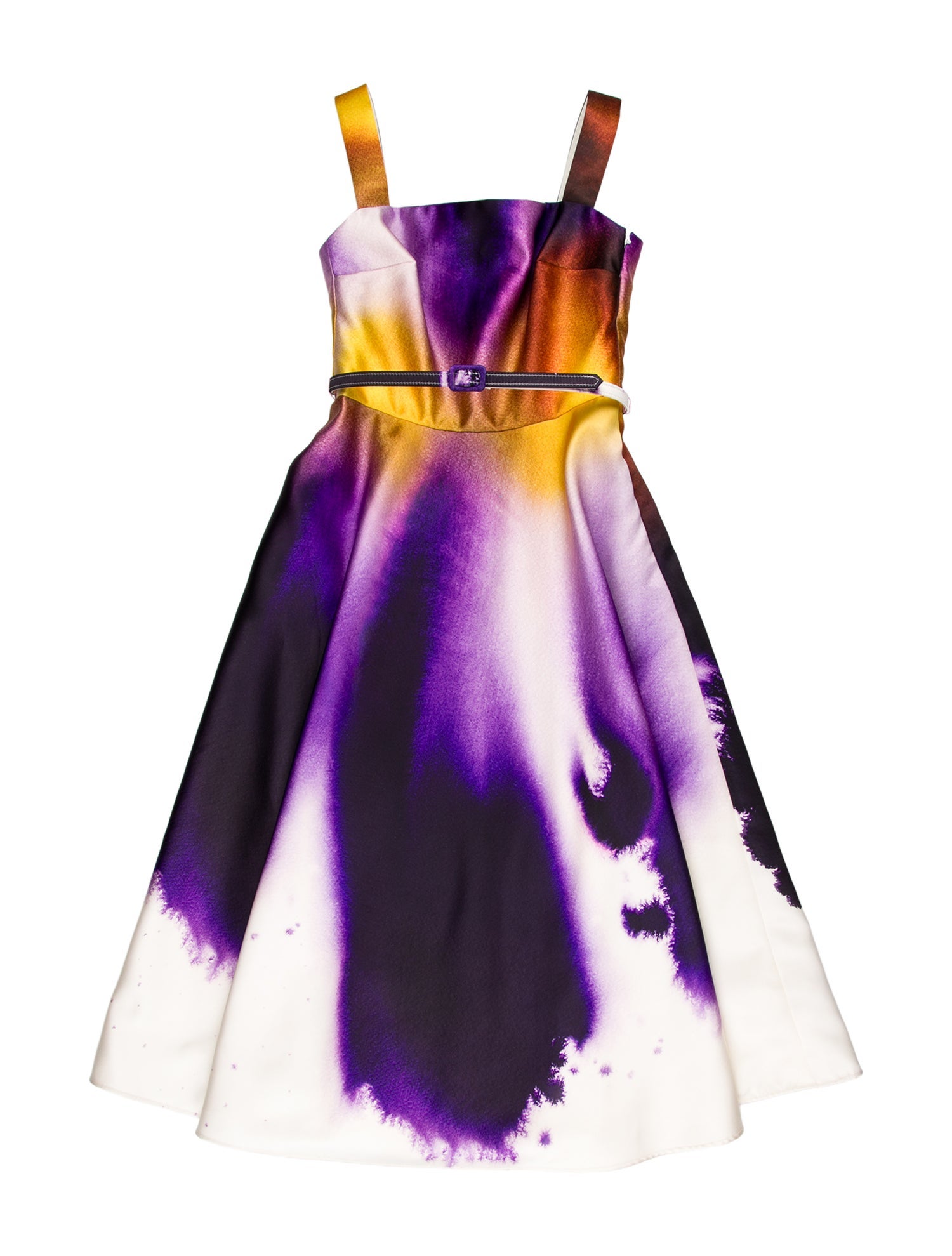 Oscar de la Renta Tie-Dye Print Midi Length Dress w/ Tags