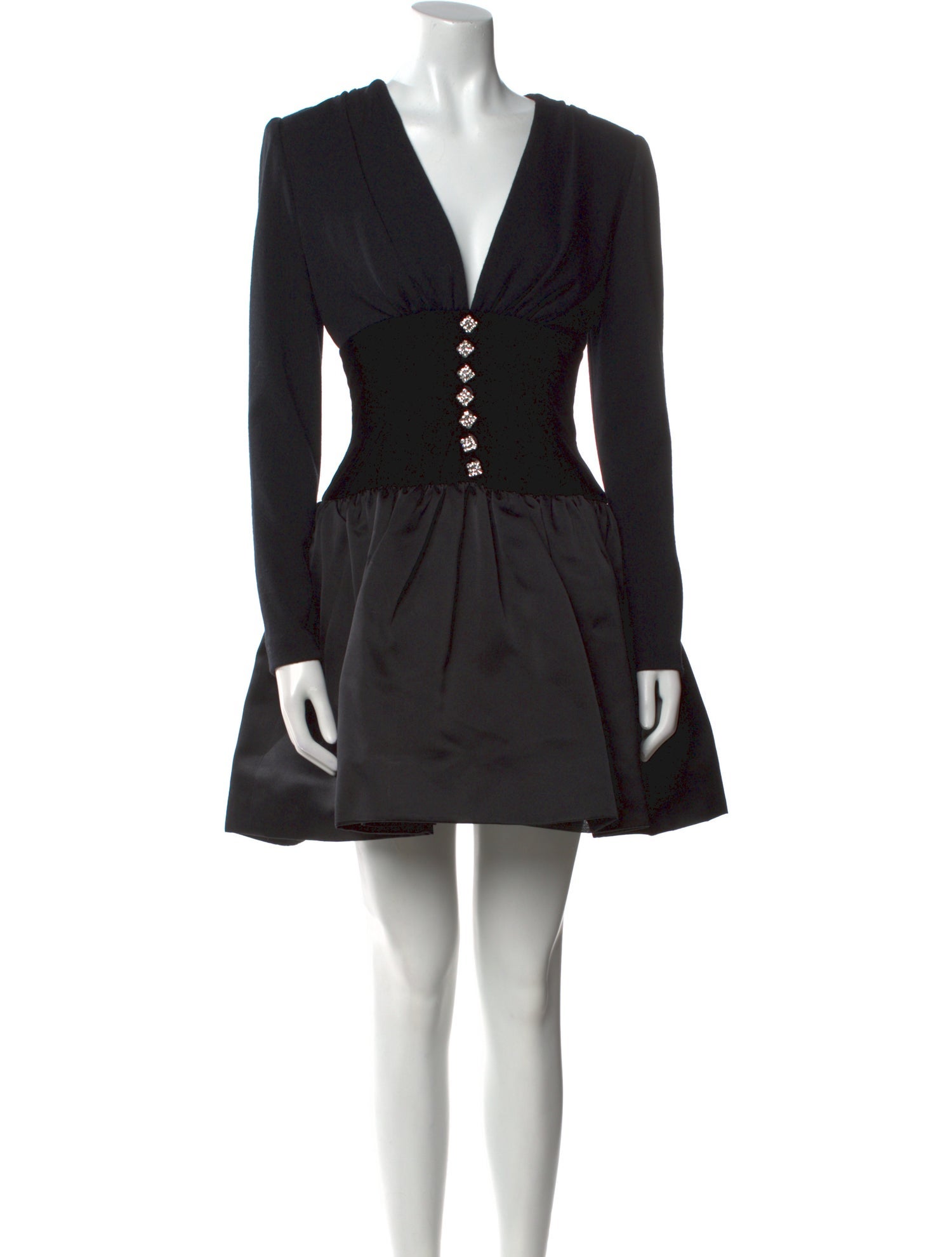 Oscar de la Renta V-Neck Mini Dress