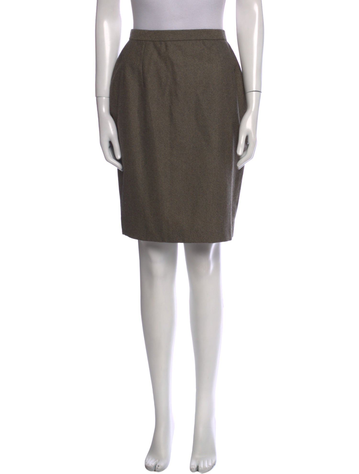 Oscar de la Renta Wool Knee-Length Skirt