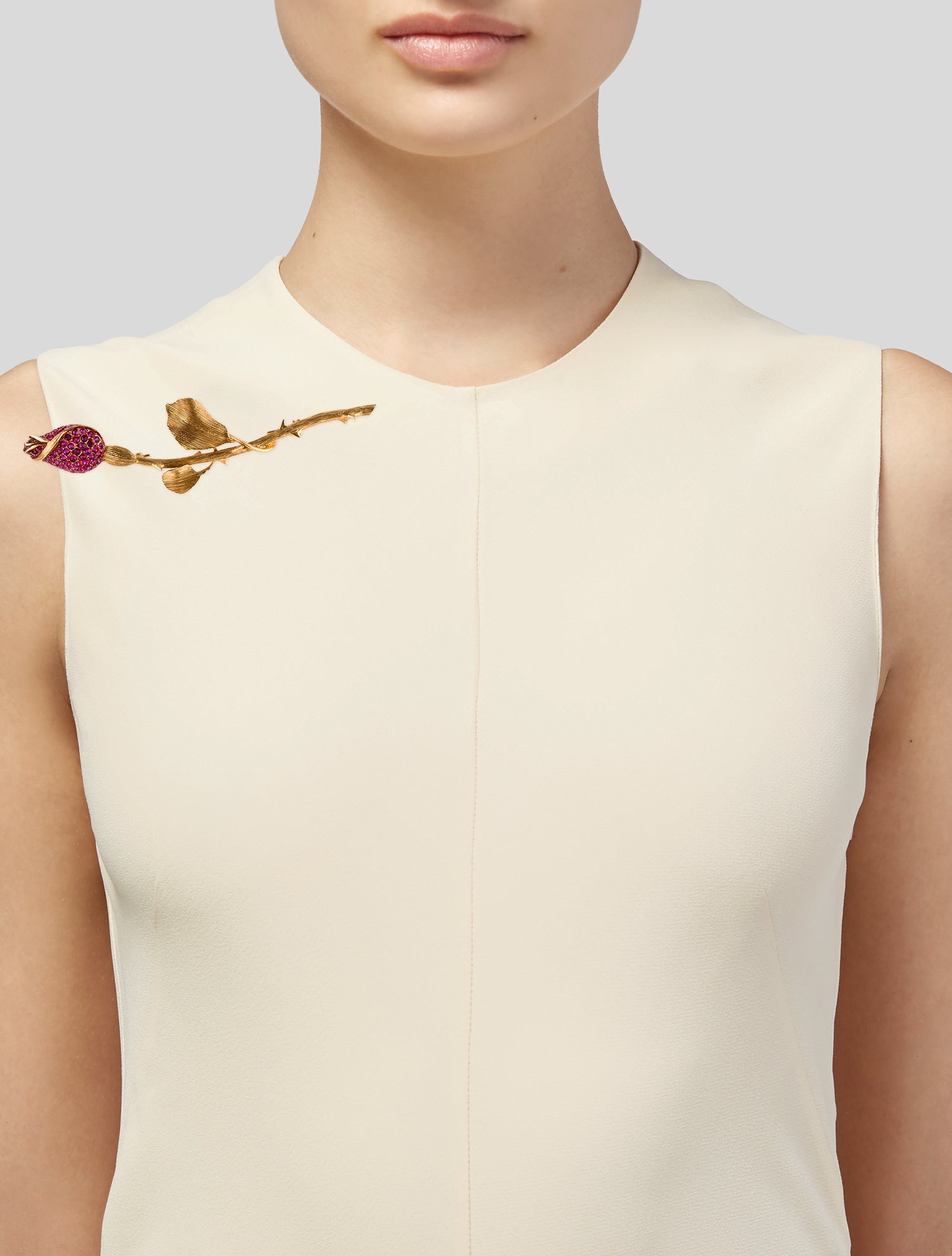 Oscar de la Renta Crystal Rosa Earrings