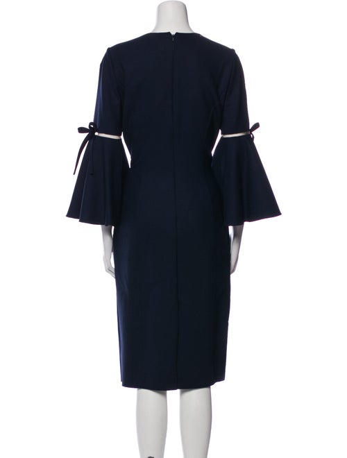 Oscar de la Renta Virgin Wool Midi Length Dress