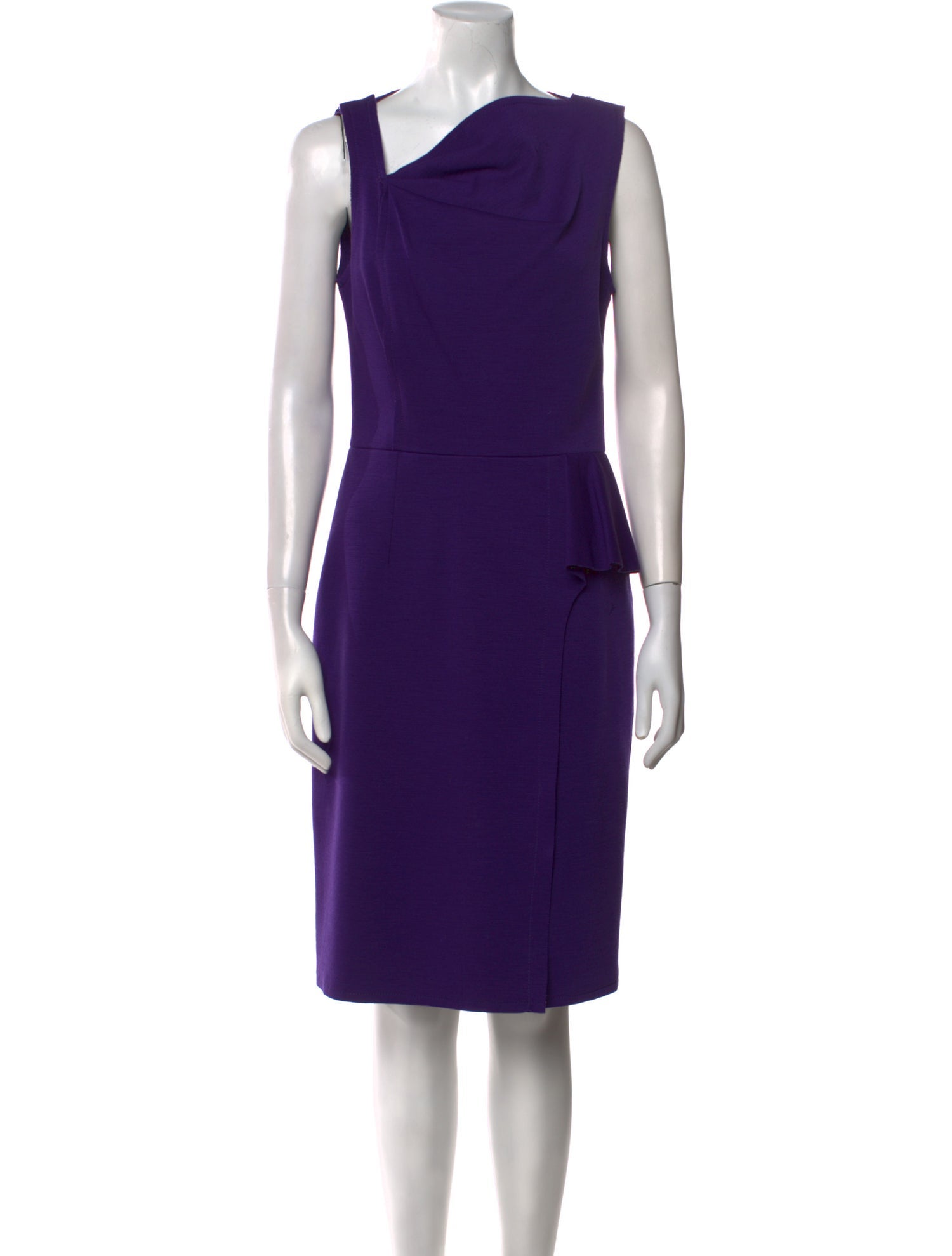 Oscar de la Renta Wool Knee-Length Dress