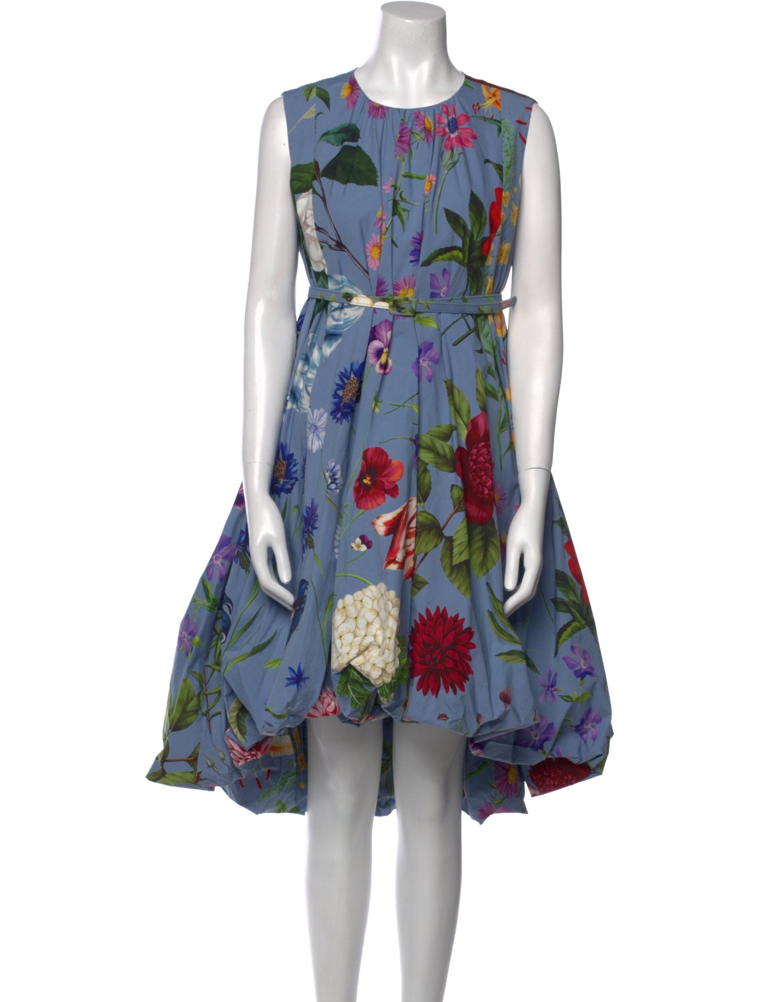 Oscar de la Renta Floral Print Mini Dress